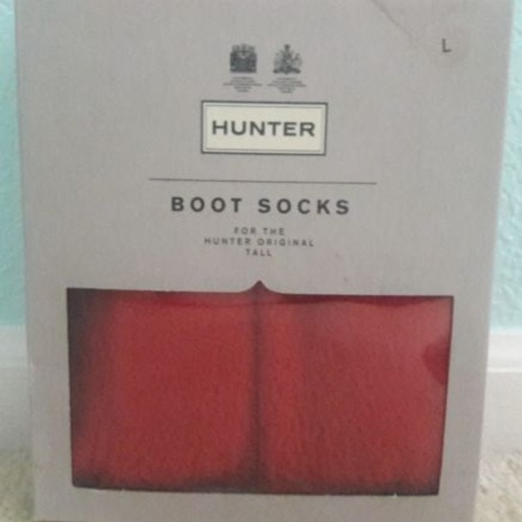 Hunter Accessories - Hunter Tall Boot Socks Fleece Dark Pink Sz. L New!